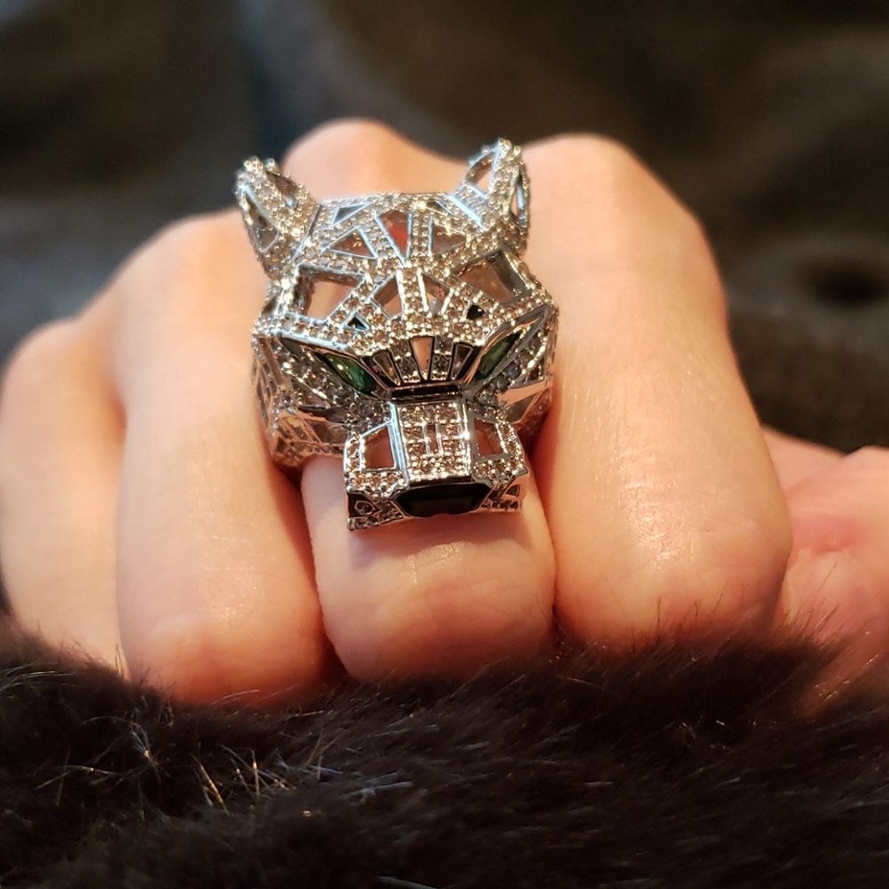 Tiger head Statement ring - Picture 4 of 8